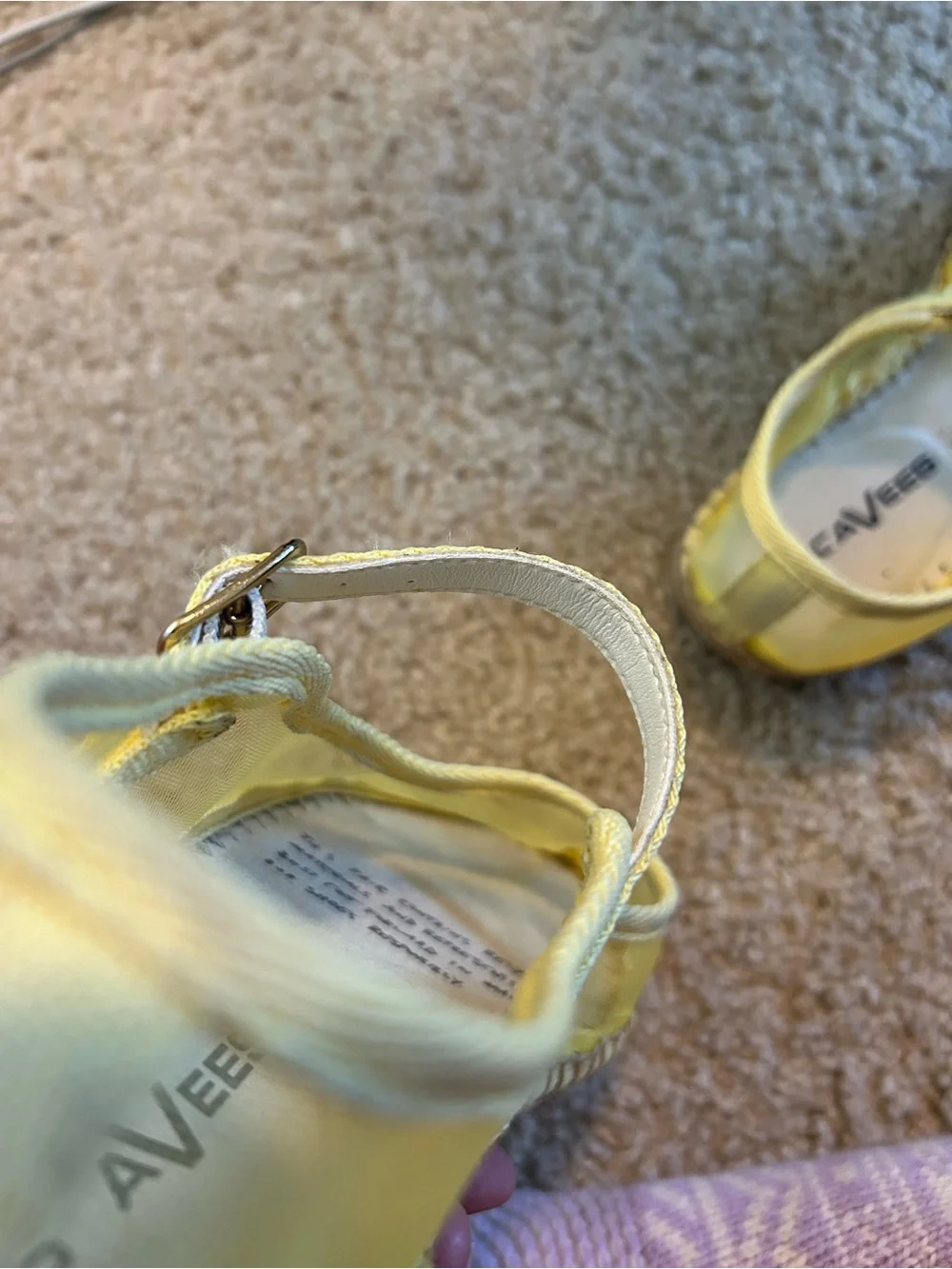SeaVees Yellow Mary Jane Espadrille Shoes